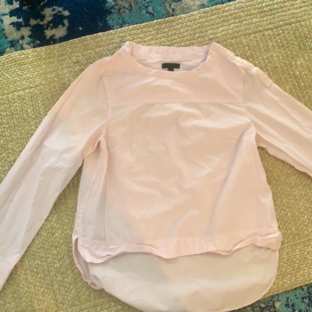 Pink and white striped tunic